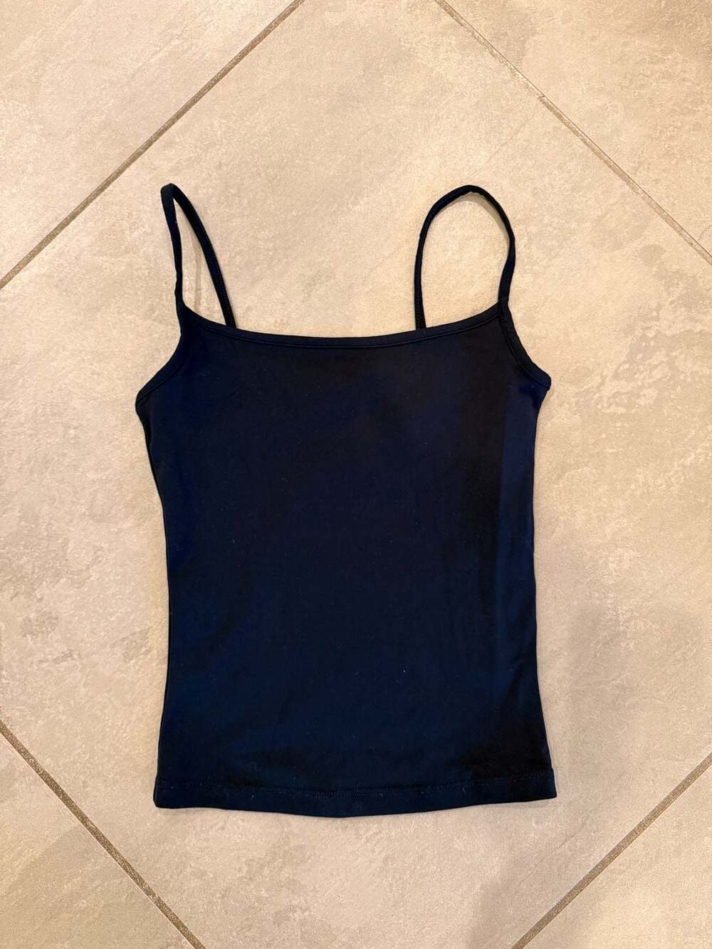 Garage Basic Black Spaghetti Strap Cami Tank Top